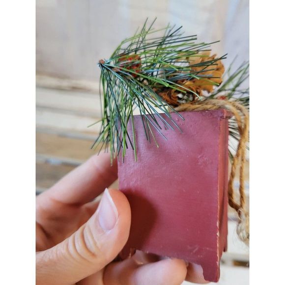 Drawer pine ornament country folk art vintage Xmas holiday tree - Picture 3 of 6